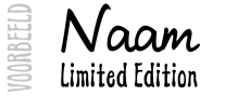 NAAM  LIMITED EDITION  voorbeeld